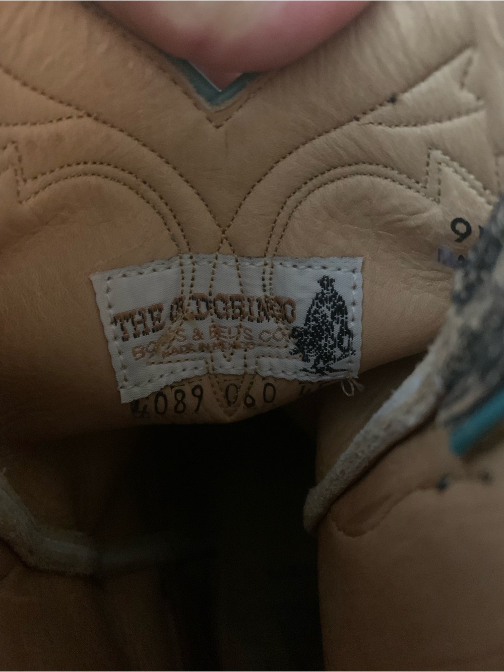 Old Gringo Distressed Brown Leather Western Boots with Teal Stitching Size 9 1/2 - Picture 12 of 14